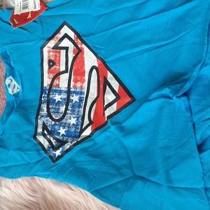 Brand New SUPERMAN LOGO Ladies CUT-OFF TANK TOP -S